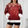 Women's Casual Fashion Christmas Retro Print Long-Sleeve Sweatshirt