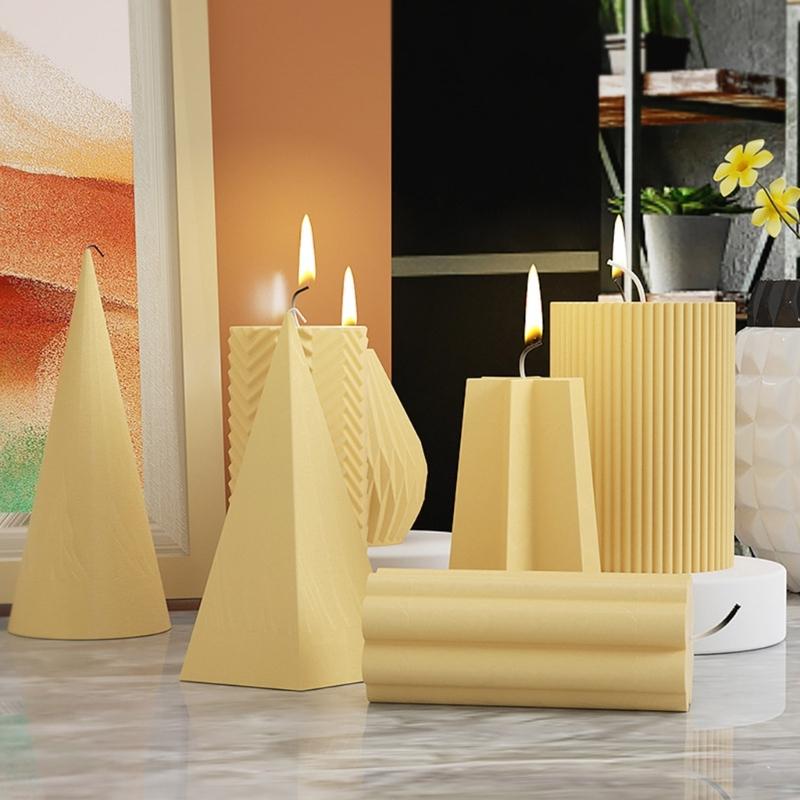 Cylinder Candle Silicone Mold for Candle Making,Aromatherapys Candle Resin Mould Cone Epoxy Resin Casting Mold for Soap