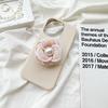 Mobile Phone Airbag Bracket, Pearl Fabric, Camellia, Small Fresh Flowers, Simple And Portable For Drama Chasers