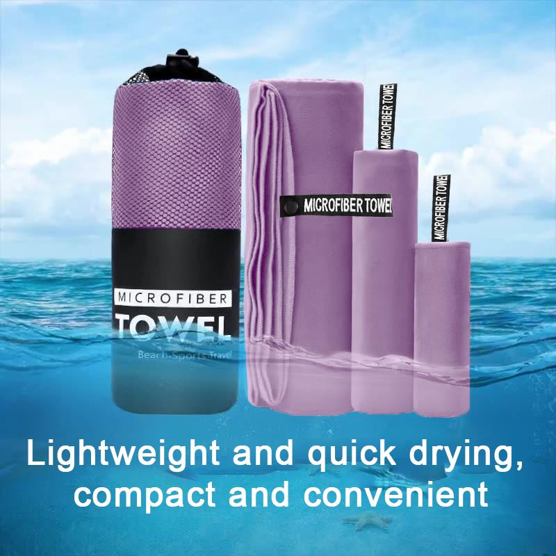Highly Absorbent Sand-Free Large Size Beach Towel Microfiber Towel Set, Soft And Comfortable Outdoor Sports Towel Fitness Towel
