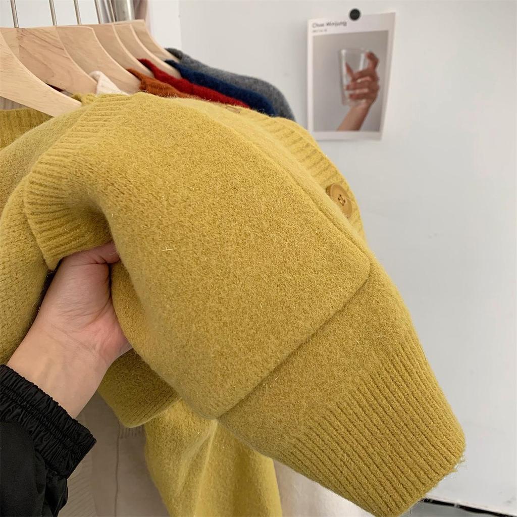 2026 Women's Petite Soft Knit Cardigan – Cozy Autumn/Winter Loose Fit Sweater Coat