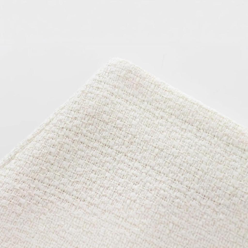 2024 Autumn Women’s European & American Style Textured Coat & A-Line Skirt Set with Turn-Down Collar and Long Sleeves