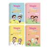 4Pcs Writing Exercise Book for Children Ages 3-10 Handwriting Workbook Kit with Letters Numbers Math Paintings English Groove Practice Copybook
