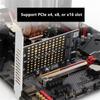 1 x M.2 NVMe NGFF SSD to PCIE  x4 x8 x16 SATA Dual SSD PCI Express Adapter Card