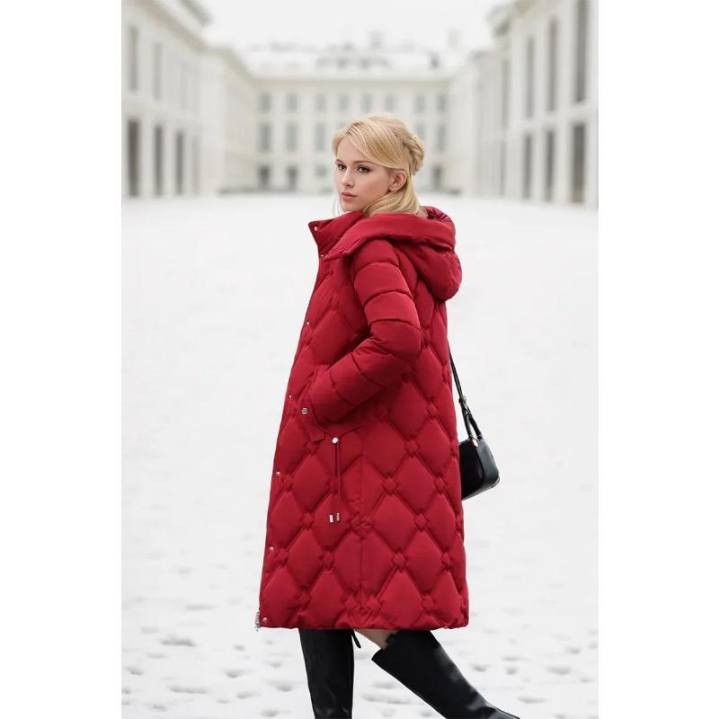 

Новая зимняя одежда зимнее пальто для женщин пуховик теплая утолщенная повседневная свободная куртка с капюшоном элегантная женская XL