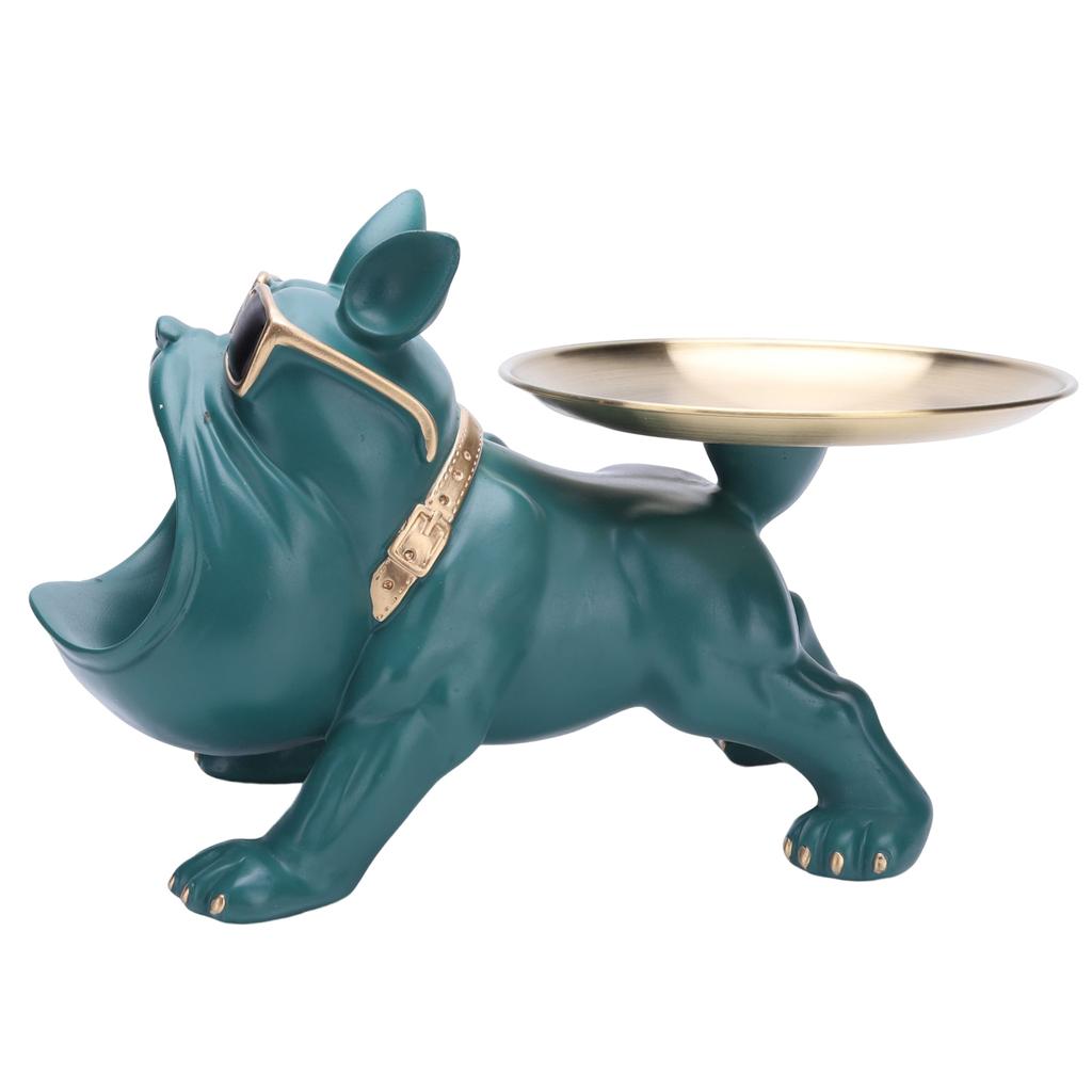 French Bulldog Sculpture Dog Statue with Tray and Keys Holder Storage Gift Home Decor Ornaments Rood Decor Animal Figurine