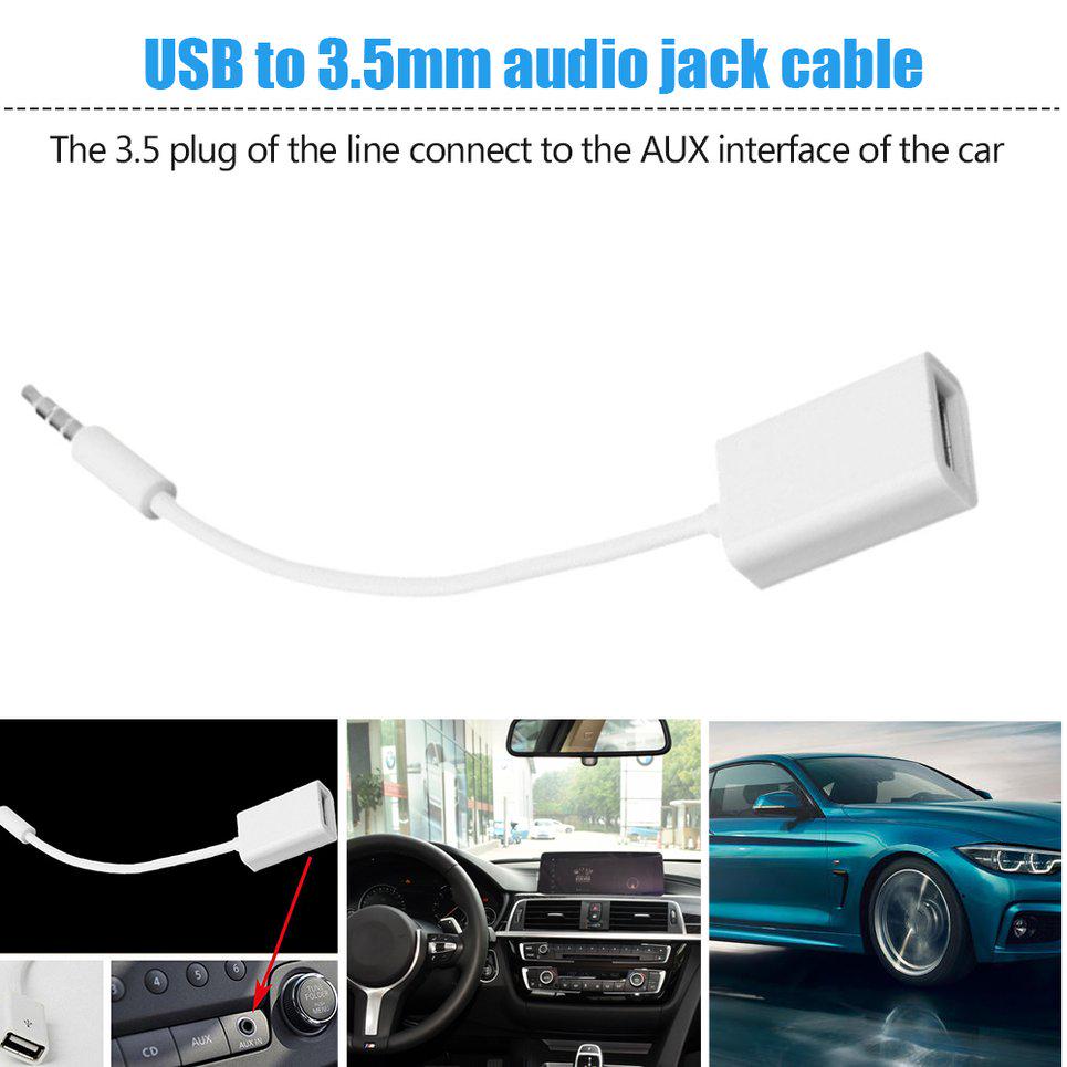 Cavo adattatore OTG da jack audio AUX maschio da 3,5 mm a