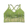 Women's Rhinestone Padded Sports Bra Seamless Cami Cropped Tank Top Crisscross Back Shiny Workout Bra