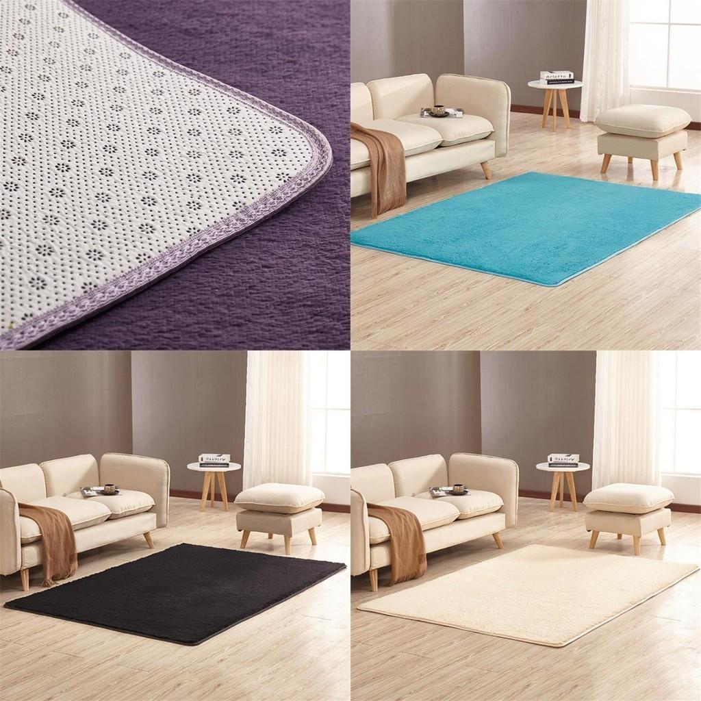 Luxuriös flauschige Teppiche mit rutschfestem Design für gemütliche Wohnzimmereleganz