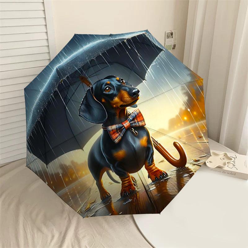 

1PC Dachshund Umbrella-8-Rib Reinforced Portable Folding Travel Suitable for All Seasons Outdoor Daily Use-H0317