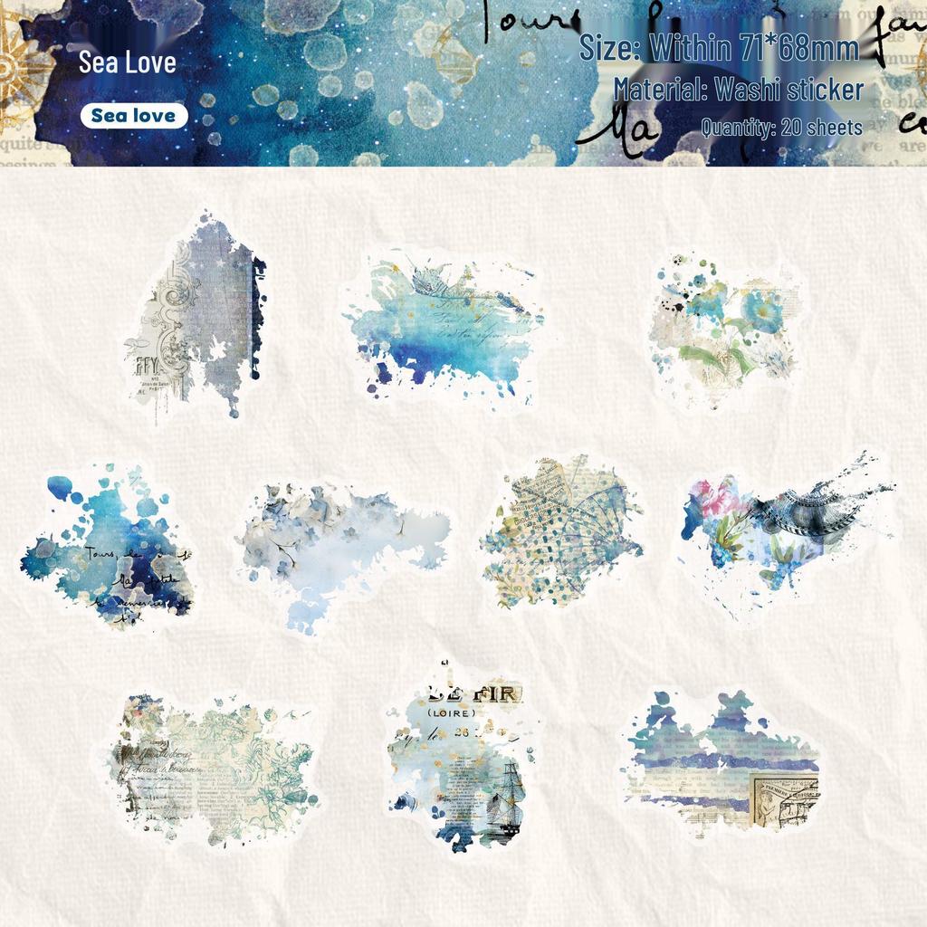 Retro Story Color Halo Planner: 20 Sheets of Decorative Flower Material Stickers