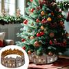 PVC Christmas Tree Collar LED Light Christmas Tree Skirt Collars Decorative Holiday Supplies For Fireplace Entryway Living Room