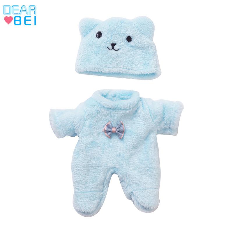 Soft Rubber Baby Doll Cute Bear Plush Clothes 20CM Reborn Doll Girl Gift