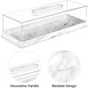 Rectangular Cake Display Box with Clear Lid Acrylic Cake Box Cake Container Cake Storage Tray for Home and Commercial