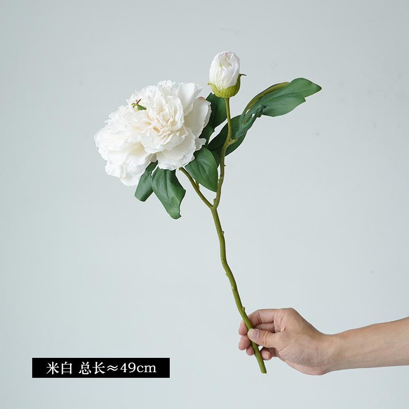 Retro home living room decoration flower arrangement oil painting peony simulation fake flower