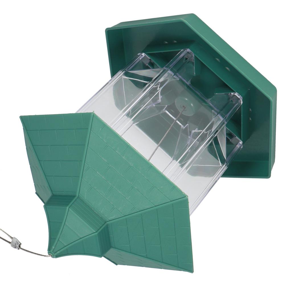 Waterproof Hanging Plastic Transparent Bird Feeder Feeding Tools for Outdoor Garden Yard