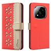 For Xiaomi Redmi Note 14 Pro+ 5G/Xiaomi Redmi Note 14 Pro 5G Leather Case BINFEN COLOR BF36 Floral Pattern Phone Cover RFID Blocking Wallet Stand