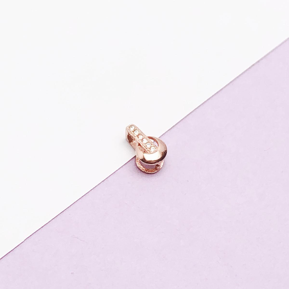 

Соединитель-застежка в форме семечка дыни из 18-каратного золота и серебра 925 пробы для нефритовых подвесок