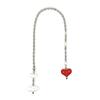 Handmade Woven Acrylic Beaded Heart Pendant: Stylish Versatile Bag Charm