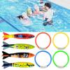 Floating Torpedoes Rings Swimming Pool Toys Dive Sticks Kids Game Prop Gift