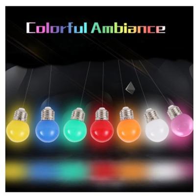 7 Colors Led Colorful  Bulb E27 3w 220v Round Shape Fashion Beautiful Light Lighting Lamp For Home