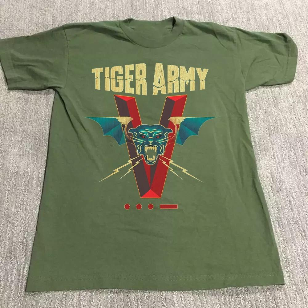 Tiger Army - V Album Poster Green T Shirt Size S-5XL Unisex T-Shirt XL