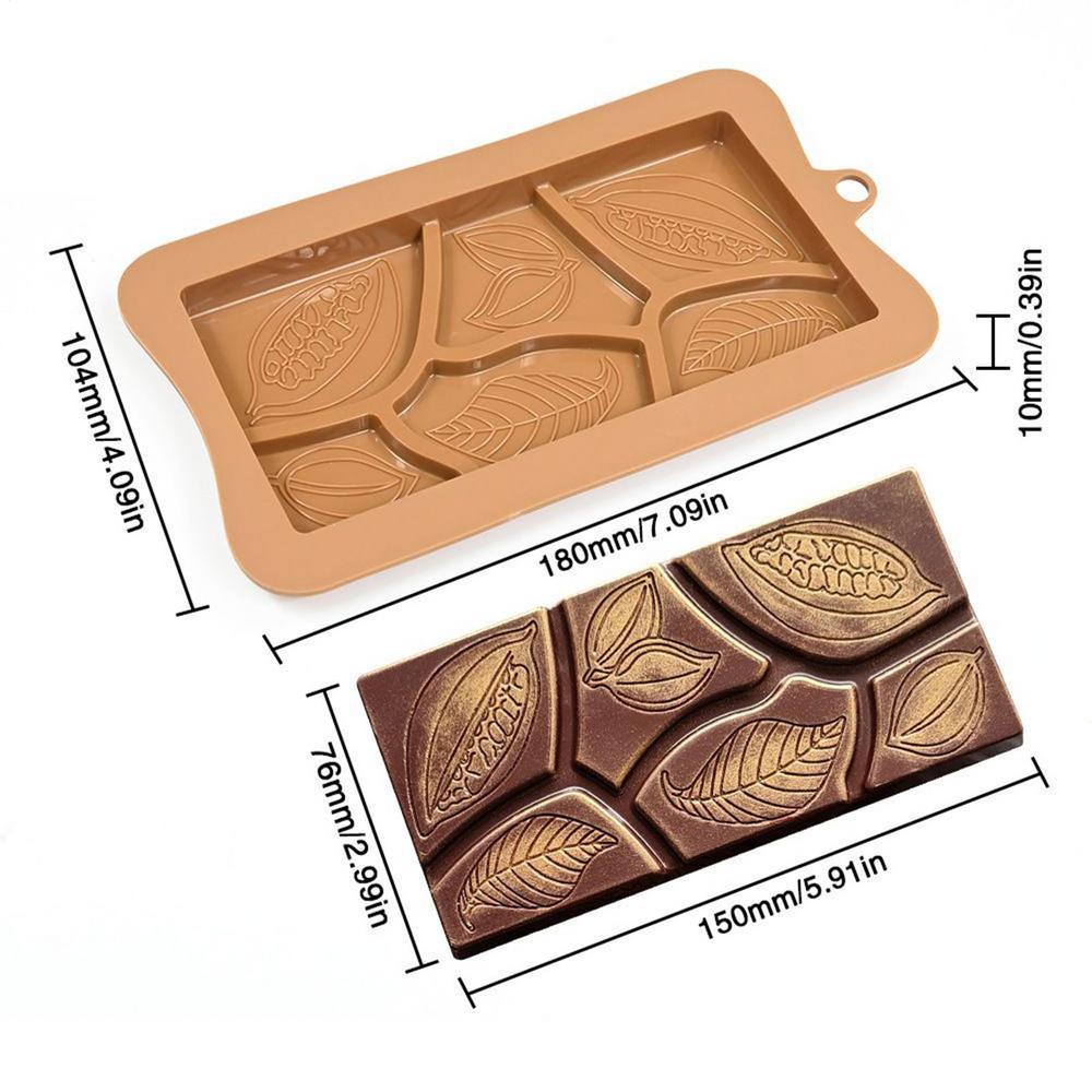 Chocolate Bar Mold Food Grade Silicone Break-Apart Chocolate Candies Molds heart Flipping Cake Mold Cocoa Baking Mold