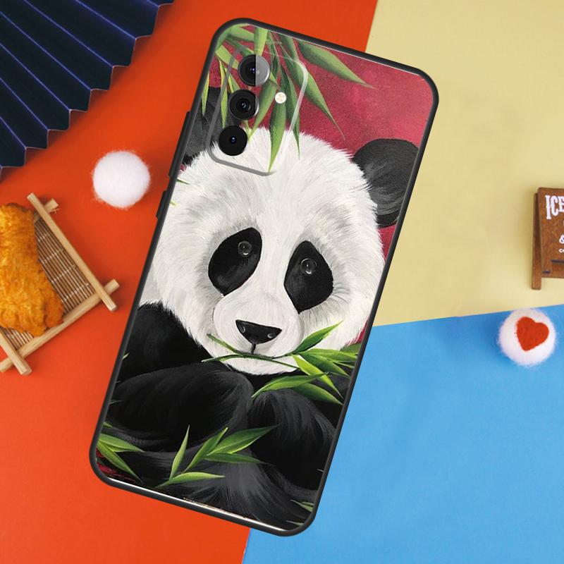 Panda Animal Cute Bear Case For Samsung Galaxy A53 A33 A13 A54 A34 A14 A56 A36 A16 A06 A12 A32 A52 A35 A17 A15 A55