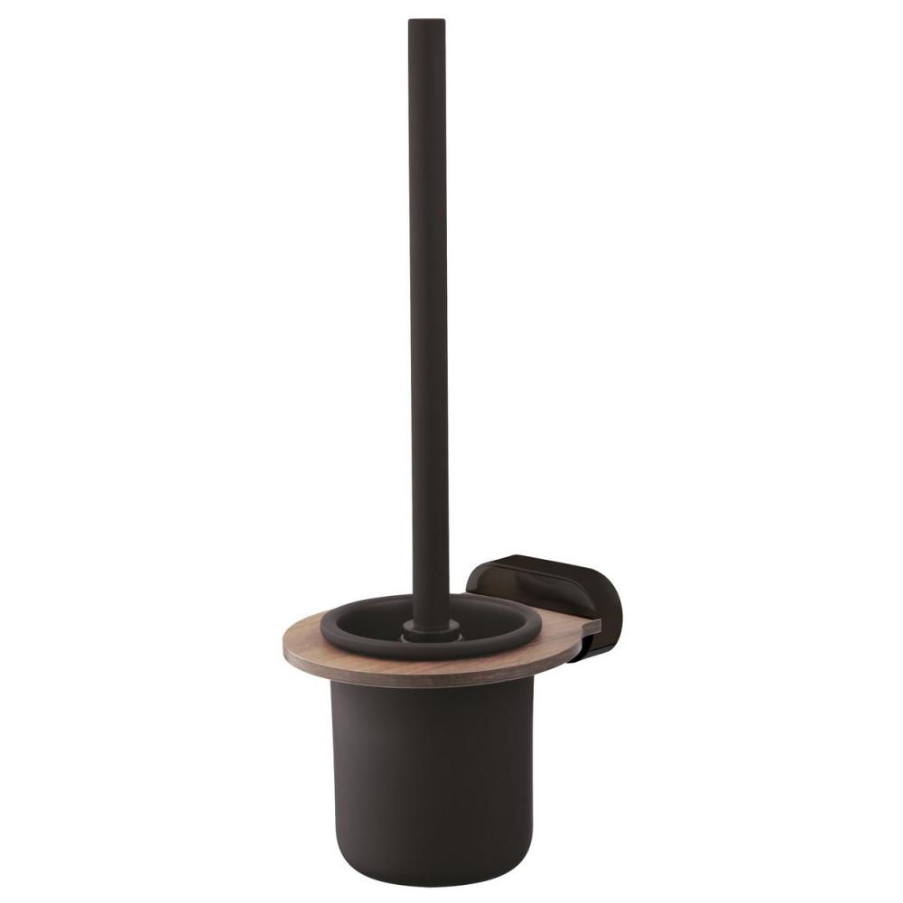 Bergen Toilet Brush, Black/Wood