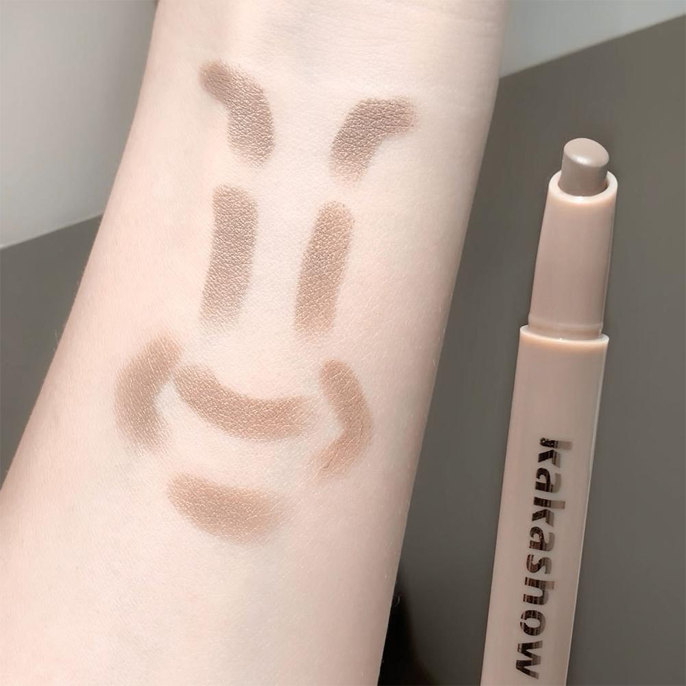 Neuer Nasenschatten Kontur Stift Mit Wischpinsel Natürlich 3D Und Aufhellender Konturierungsstift Creme-Texturierter Nasenschatten Stift