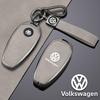 Zinc Alloy Leather Car Key Cover Case Fob Holder For VW Volkswagen Touareg 2011 2012 2013 2014 2015 2016 2017 2018 Accessories