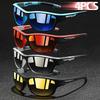4 PCS Trendy Vintage Pattern Biking Athletic Sun Glasses Men and Women Running Biking Mountaineering Sport Man Sun Sun Glasses UV Protection 400
