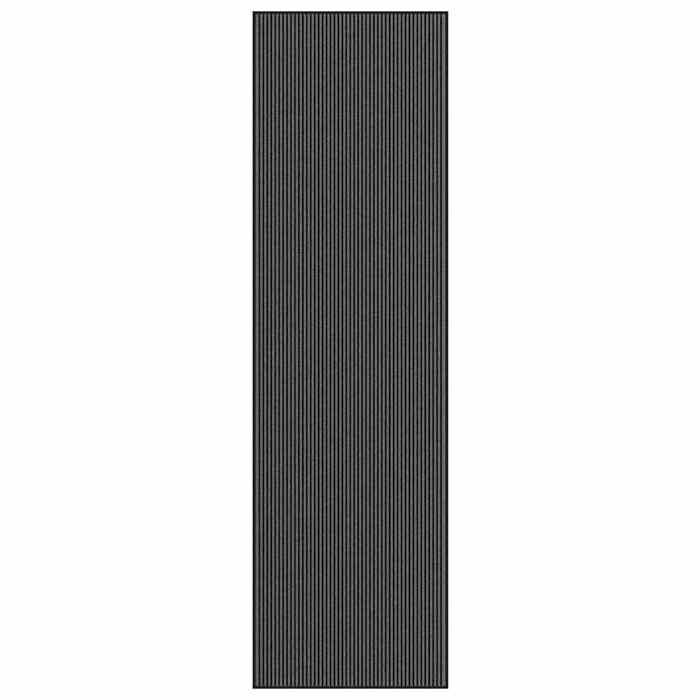 VidaXL Black and Grey Striped Doormat 115x400 Cm 4105599