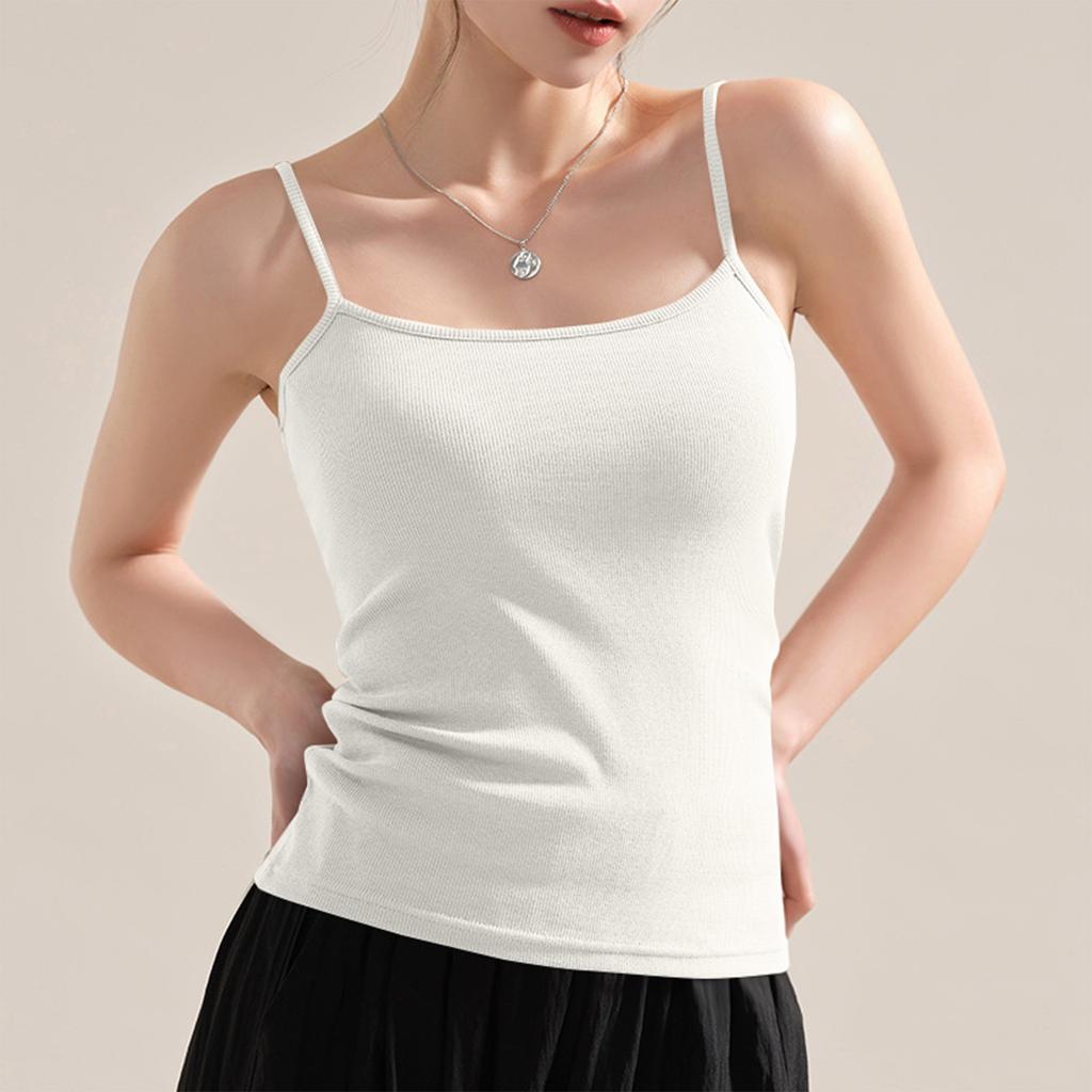 Women's Fashion Solid Color T-shirt Sleeveless Camisole