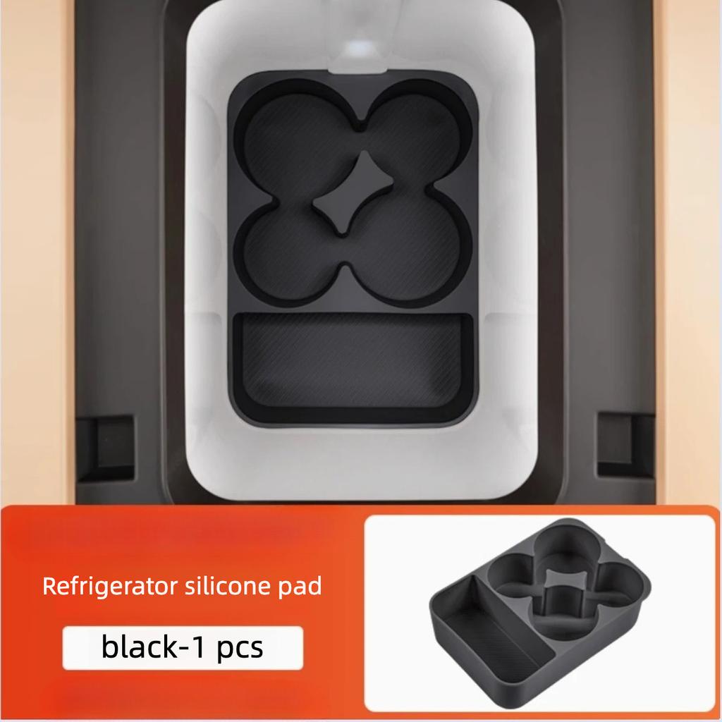 For BYD Denza B8 Central Control Refrigerator Beverage Fixing Fit Silicone Pad Anti Slip Cup Holder Modify Accessories