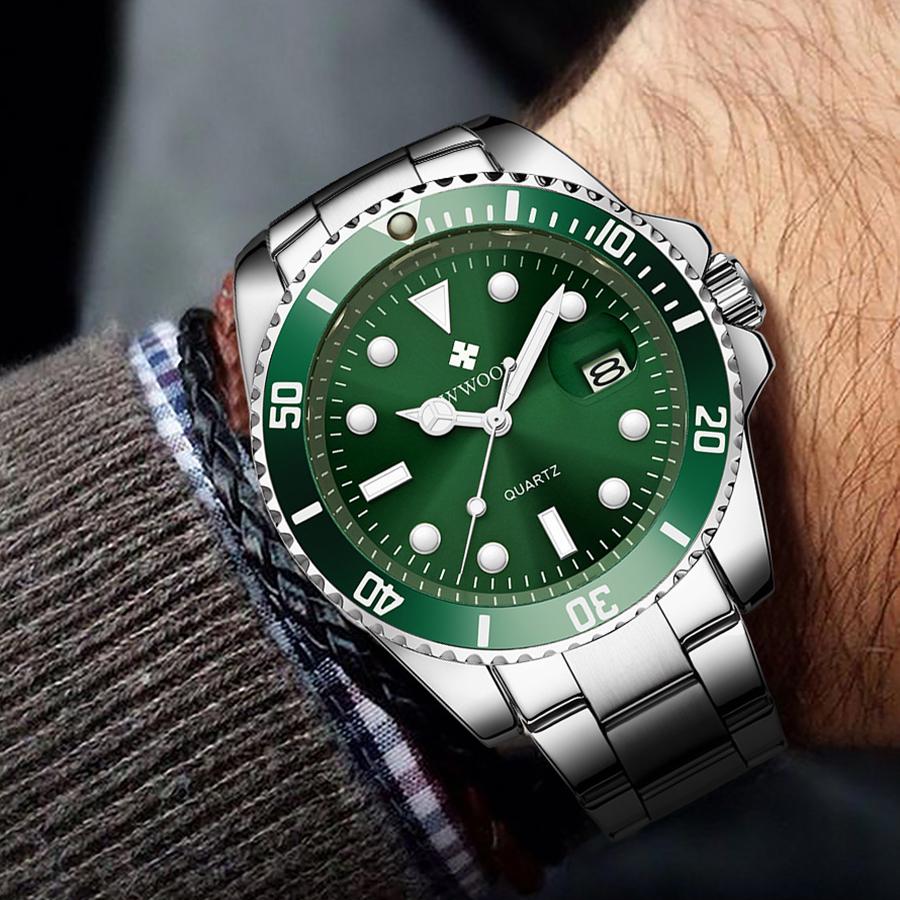 WWOOR Topmarke Luxusmode Herrenuhren Wasserdicht Datum Quarz Uhr Sportuhr für Herren Armbanduhr