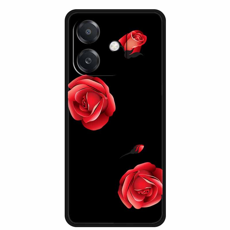 Para OPPO A3 / A3x 5G Funda 6.67" Funda Negra Silicona Suave Funda para Teléfono Para OPPO A3x A3 5G Funda Trasera A 3x A 3 x A3 x Dibujos Animados
