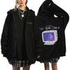 TV Girl Hoodies Who Really Cares Graphic Printed Zipper Sweatshirts Men's Women's Fashion Fleece Casual Oversized Zip Up Jackets
