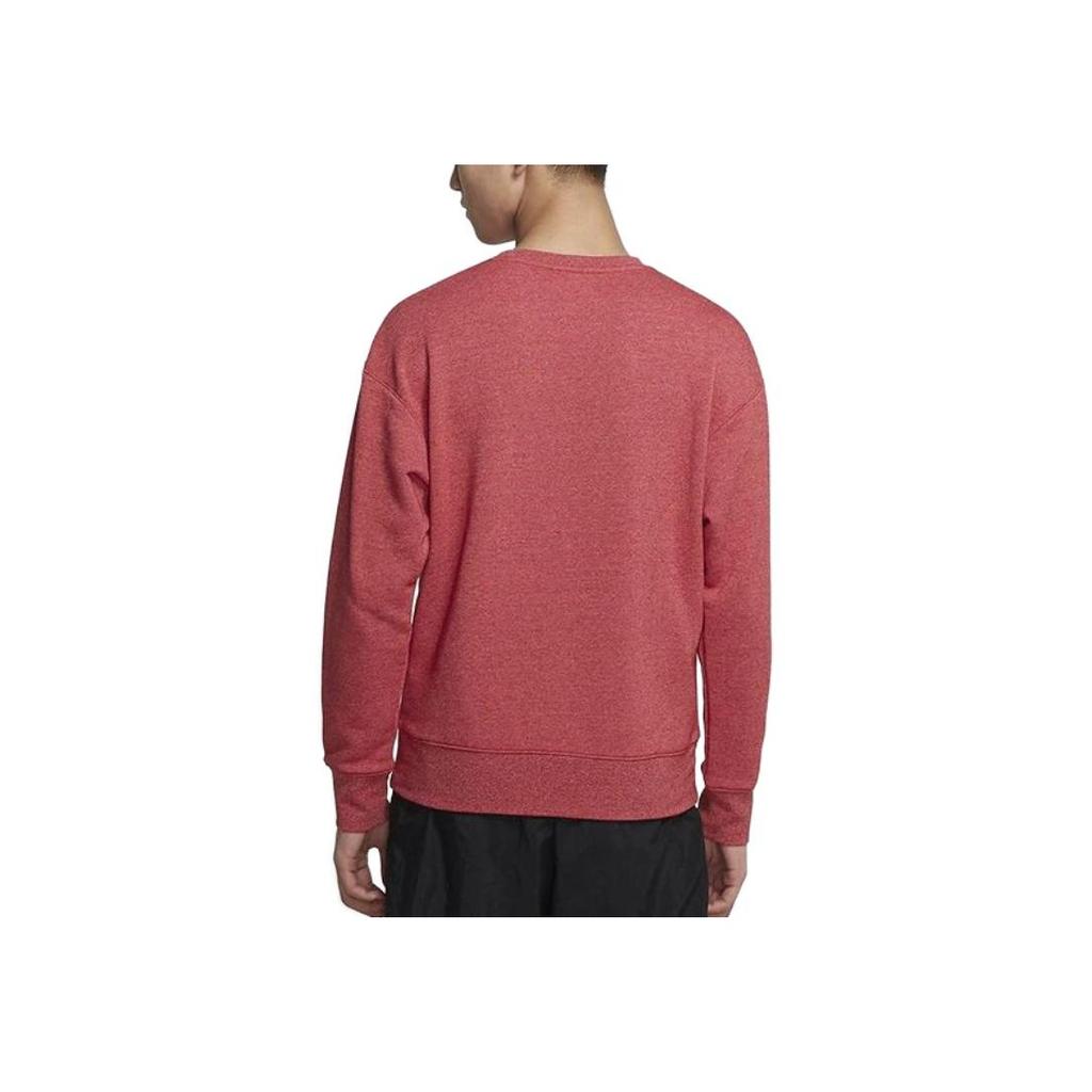 Nike Solid Color Sport Crew Neck Sweatshirt Men Tops Red 928428-687