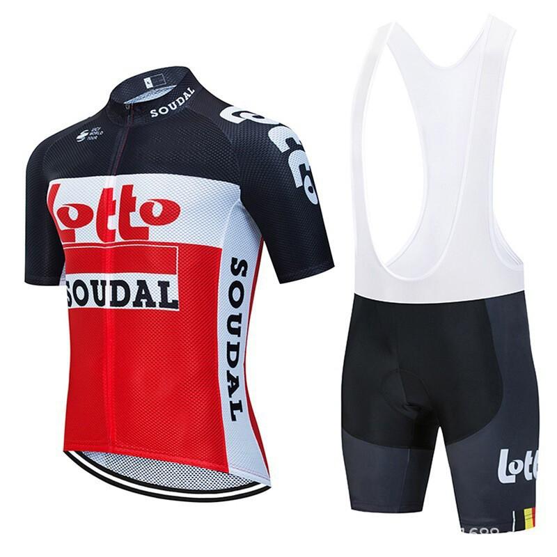 Mens Cycling Jersey Bib Shorts Set Quick-Dry Breathable Bike Apparel Road Mountain Outdoor Riding