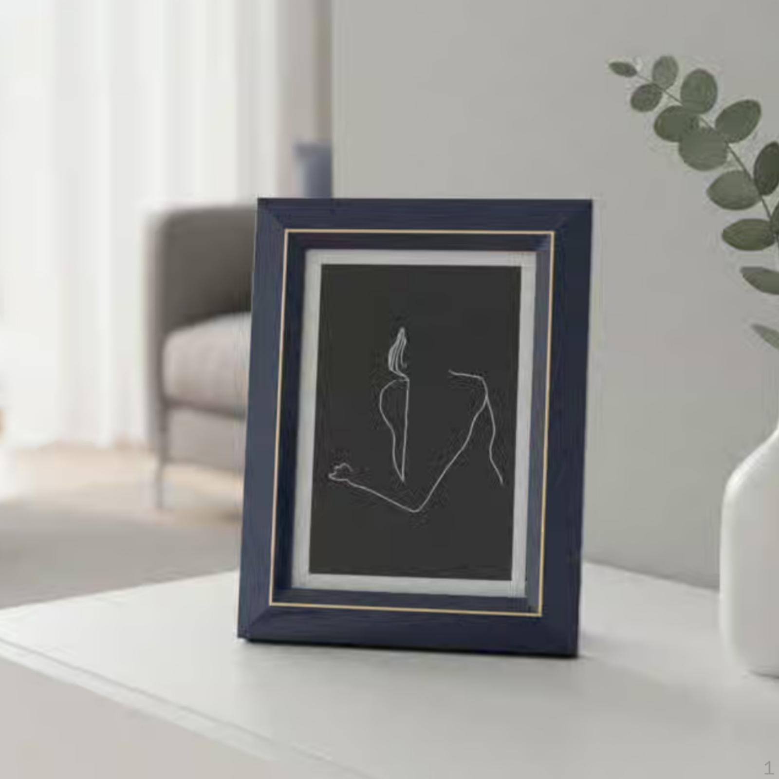 Wooden Photo Frame Tabletop Display Desktop Picture Glossy Decor Highlight 161421cm