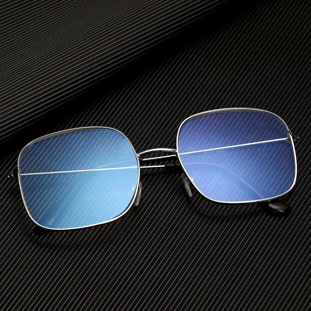 Protection Metal Frame Eyewear Anti Blue Light Glasses Oversized Eyeglasses Vintage Square Glasses
