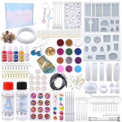 Transparente Epoxidharz Gießformen Set Silikonform Mit Epoxidkleber Für Ohrring Schlüsselanhänger Schmuckherstellung DIY Moule Silicone