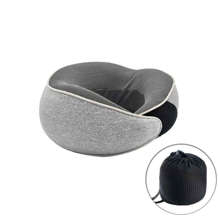 

Подушка для шеи для путешествий Подушка для шеи для путешествий Прочная U-образная подушка для путешествий Недеформированная подушка для самолета светло-серый