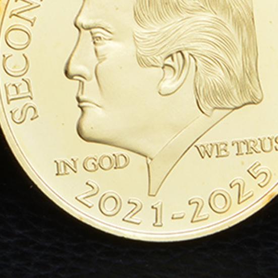 Trump Mugshot Golden Proof Coin Utstansede Trump-samleobjekter Minnesmynt Dobbeltsidig Fine Craft Suvenir Coin