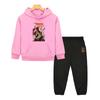 Herbst Winter Junge Mädchen Kapuzen-Sets Jacke 2 Teile Pullover+Hose Deadpool-Print Anime-Hoodie Fleece-Sweatshirt Kinder Boutique Kleidung