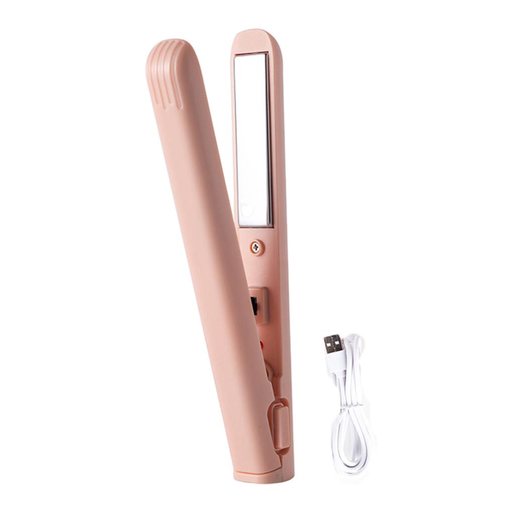 Portable USB Hair Straightener Fast Heating Electric Curling Iron Straight Curly Hair Bangs Mini Curling Wand Travel Women Hair Styling Tool
