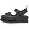 Goldenstar Hi Cow Leather One Strap Sandals Women's Black 1167364BLK | 