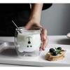 Creative Cute Bear Double-layer Coffee Mug Double Glass Cup Carton Animal Milk Glass Lady Cute Cat Duck Dog Gift Christmas Gift