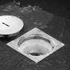 Stainless Steel Square Shower Drain Removable Bathroom Drainage  Bathroom Shower Accessories